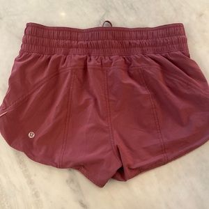 Lululemon reversible tie waist shorts 2.5 inseam. Pink/light pink size 6.